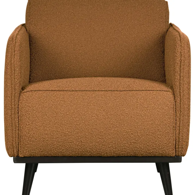 Woood Statement fauteuil met arm bouclé butter