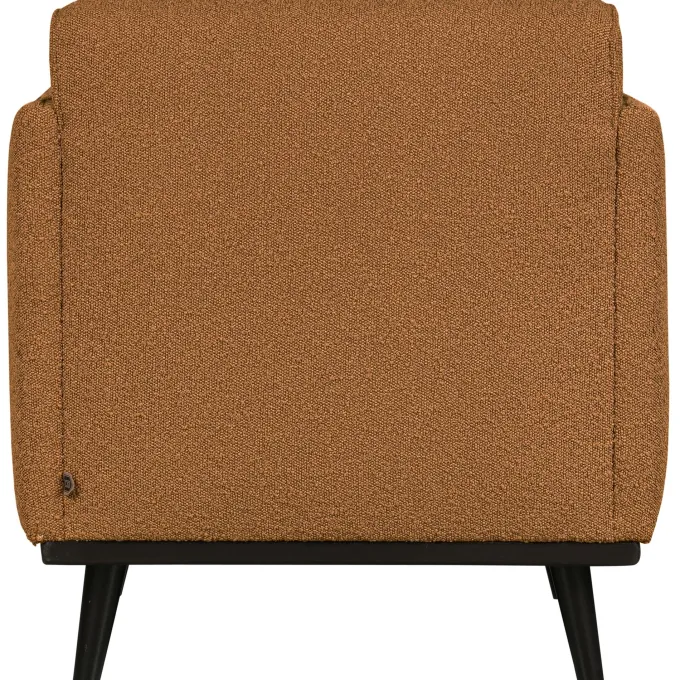 Woood Statement fauteuil met arm bouclé butter
