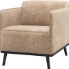 Woood Statement Fauteuil Met Arm Chenille Velvet Perzikroze