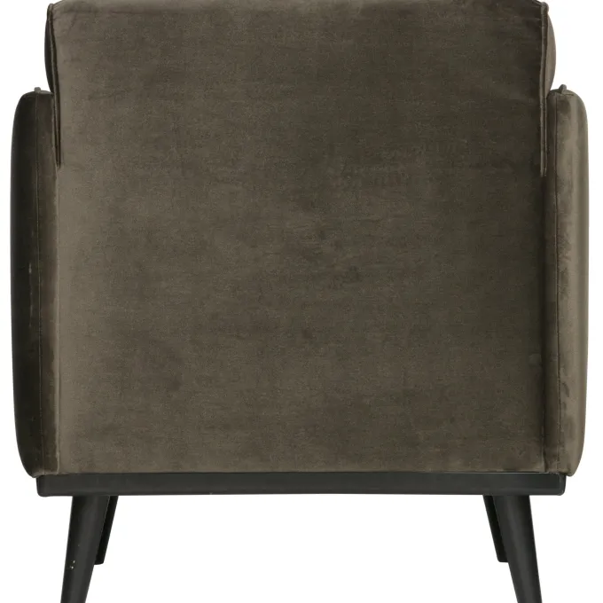 Woood Statement fauteuil met arm fluweel warm groen