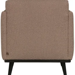 Woood Statement fauteuil met arm bouclé nougat
