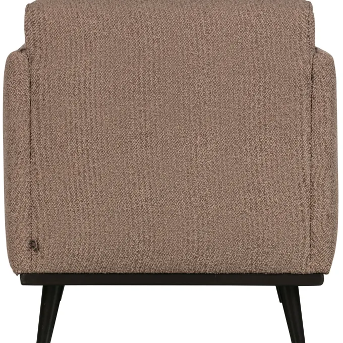 Woood Statement fauteuil met arm bouclé nougat
