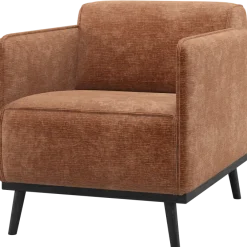 Woood Statement Fauteuil Met Arm Chenille Velvet Terra