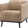 Woood Statement Fauteuil Met Arm Chenille Velvet Taupe