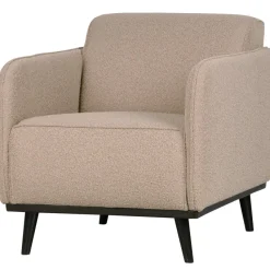 Woood Statement fauteuil met arm bouclé beige