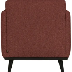 Woood Statement fauteuil met arm bouclé chestnut