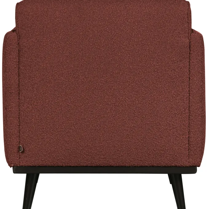 Woood Statement fauteuil met arm bouclé chestnut