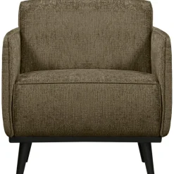 Woood Statement fauteuil met arm structure velvet bonsai