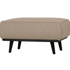 Woood Statement hocker bouclé beige