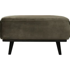 Woood Statement hocker fluweel warm groen