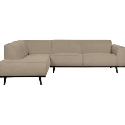 Woood Statement hoekbank links bouclé beige