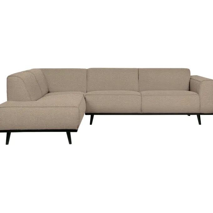 Woood Statement hoekbank links bouclé beige