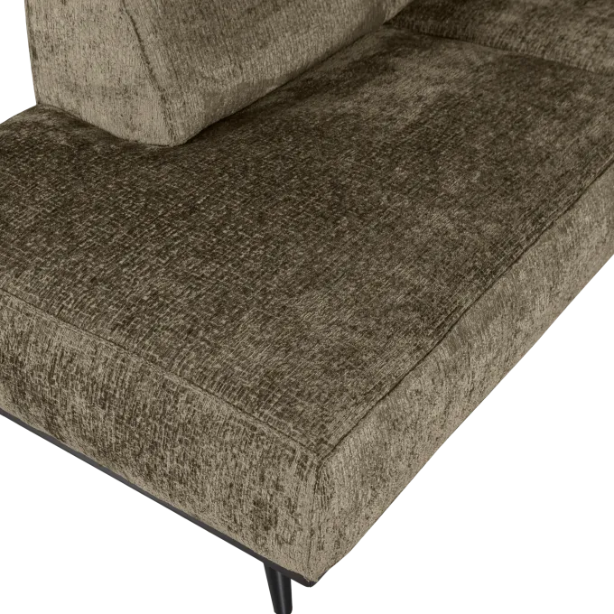 Woood Statement hoekbank links structure velvet bonsai