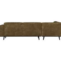 Woood Statement hoekbank links structure velvet brass