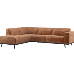 Woood Statement Hoekbank Links Chenille Velvet Terra