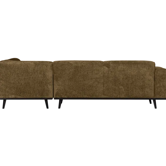 Woood Statement hoekbank rechts structure velvet brass