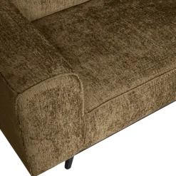 Woood Statement hoekbank rechts structure velvet brass