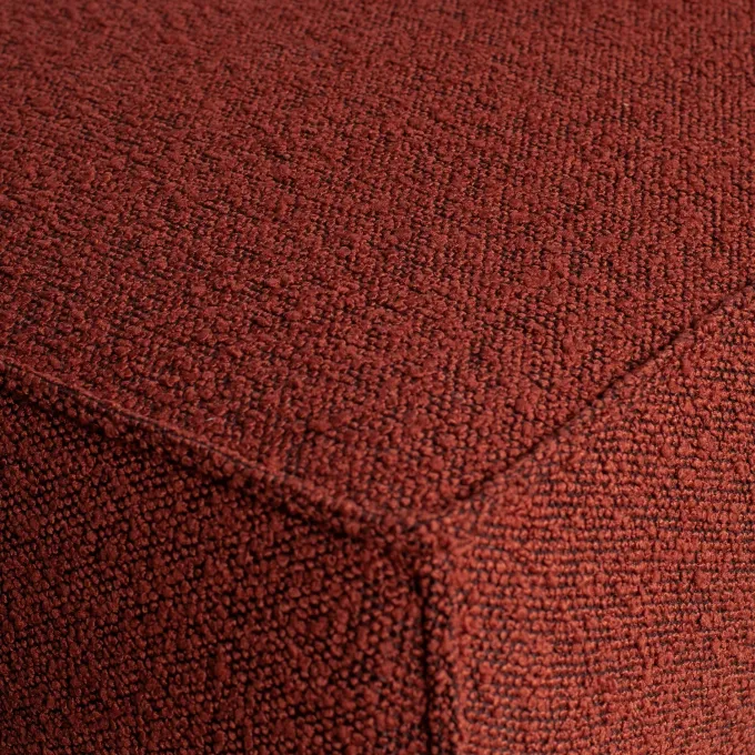 Woood Statement hoekbank rechts bouclé chestnut