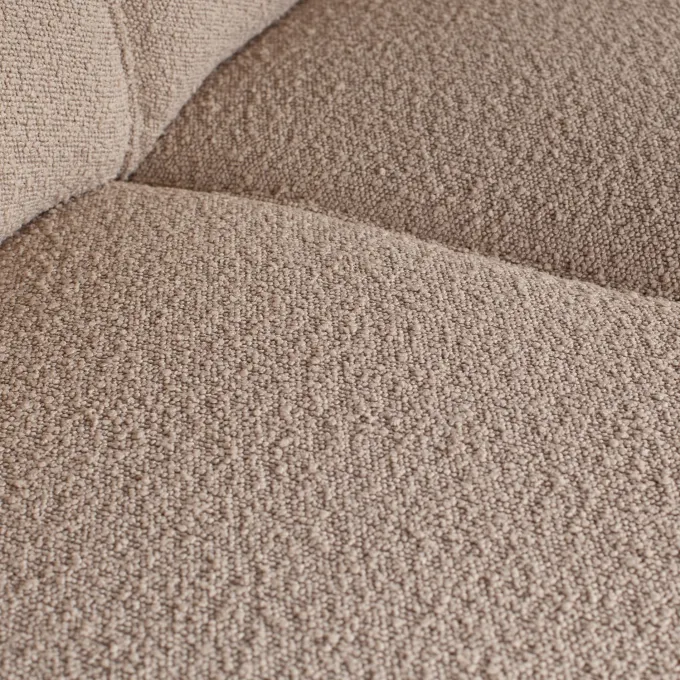 Woood Statement hoekbank rechts bouclé beige
