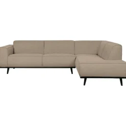 Woood Statement hoekbank rechts bouclé beige