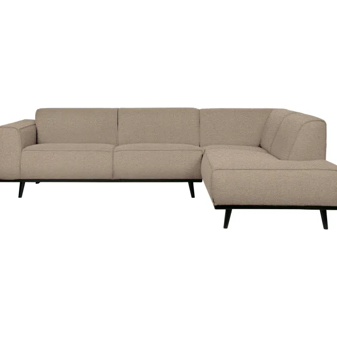 Woood Statement hoekbank rechts bouclé beige