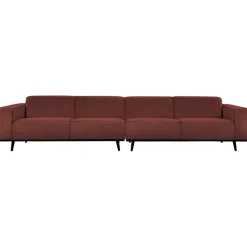 Woood Statement xl 4-zits bank 372 cm bouclé chestnut