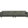 Woood Statement xl 4-zits bank 372 cm structure velvet frost