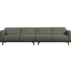 Woood Statement xl 4-zits bank 372 cm structure velvet frost