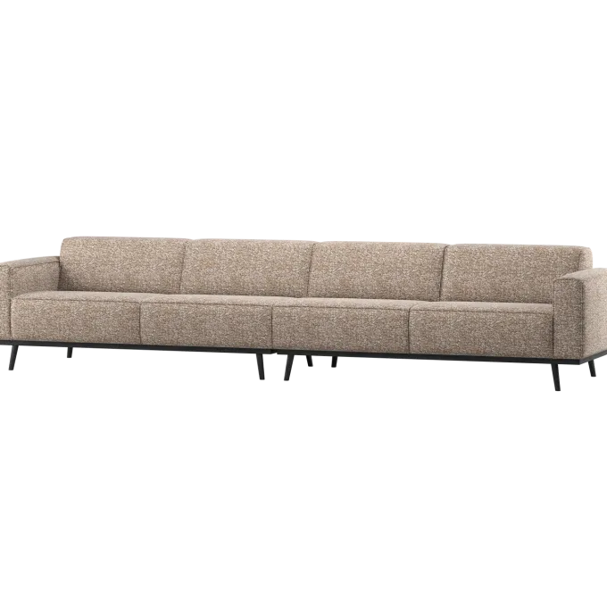 Woood Statement Xl 4-Zits Bank 372 Cm Lichtbruin Melange