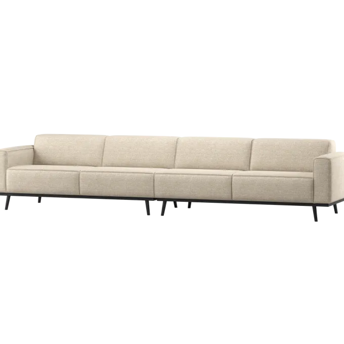 Woood Statement Xl 4-Zits Bank 372 Cm Beige Melange