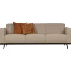 Woood Statement 3-zits bank 230 cm bouclé beige