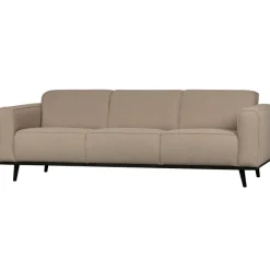 Woood Statement 3-zits bank 230 cm bouclé beige