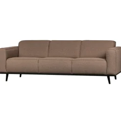 Woood Statement 3-zits bank 230 cm bouclé nougat
