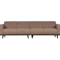 Woood Statement 4-zits bank 280 cm bouclé nougat