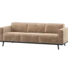Woood Statement 3-Zits Bank 230 Cm Chenille Velvet Taupe