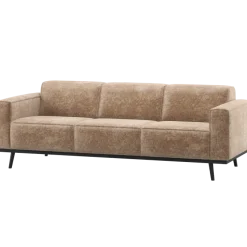 Woood Statement 3-Zits Bank 230 Cm Chenille Velvet Taupe
