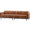 Woood Statement 4-Zits Bank 280 Cm Chenille Velvet Terra