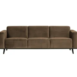 Woood Statement 3-zits bank 230 cm fluweel taupe