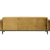 Woood Statement 3-zits bank 230 cm fluweel honing geel