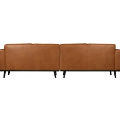Woood Statement 4-zits bank 280 cm lederlook cognac