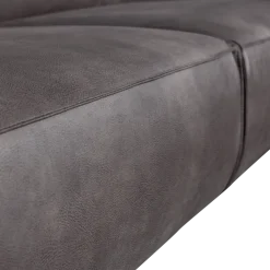 Woood Statement 3-zits bank 230 cm lederlook donkergrijs