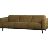 Woood Statement 3-zits bank 230 cm structure velvet brass