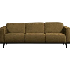 Woood Statement 3-zits bank 230 cm structure velvet brass