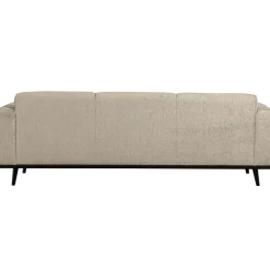 Woood Statement 3-zits bank 230 cm structure velvet wheatfield