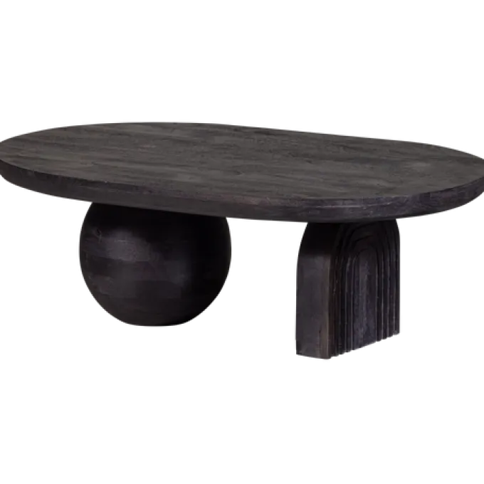 Woood Steppe Salontafel Mango Hout Zwart