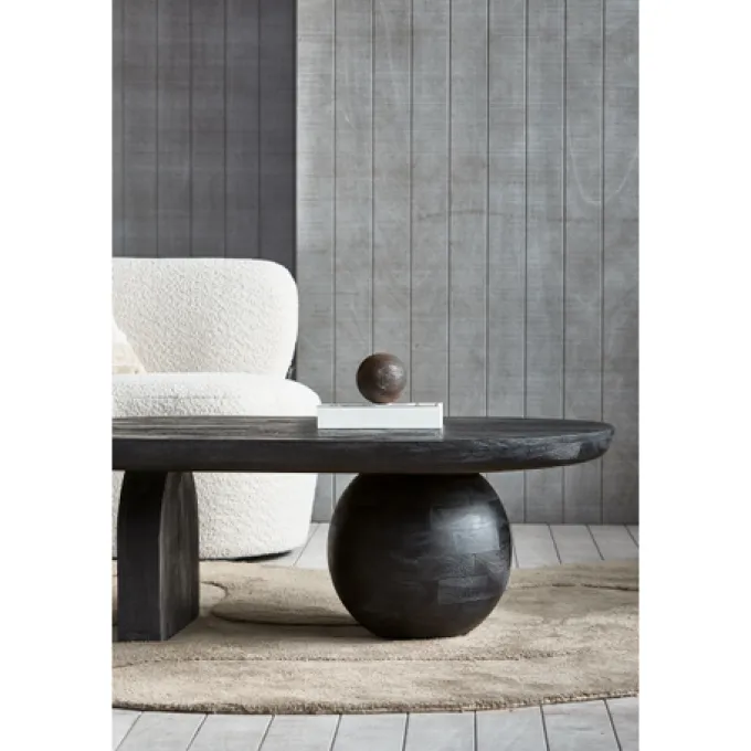 Woood Steppe Salontafel Mango Hout Zwart