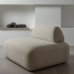 Woood Sterck fauteuil met verplaatsbare rugleuning naturel