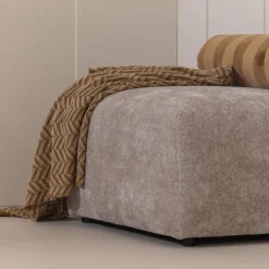 Woood Suna Plaid 130x170 Cm Katoen Honinggeel/Ecru