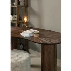 Woood Sun organische sidetable/bureau recycled teak bruin