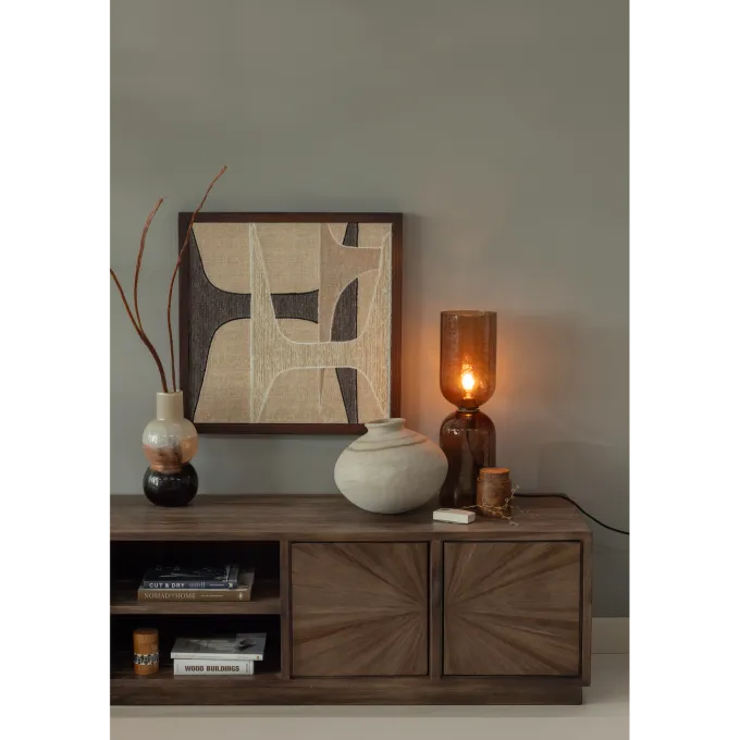 Woood Sun tv meubel met open vak recycled teak bruin